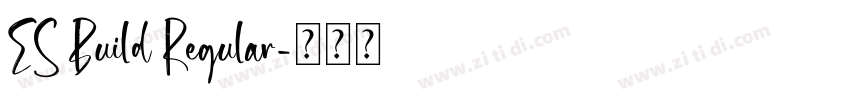 ES Build Regular字体转换